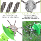 🔥Last Day Promotion👨‍🌾6-Inch Steel Wire Brush Cutter Head – Heavy-Duty Rotary Weed Trimmer Attachment for Cordless Electric String Trimmers (5mm Bore) | Ideal for Moss, Rust, and Weed Removal