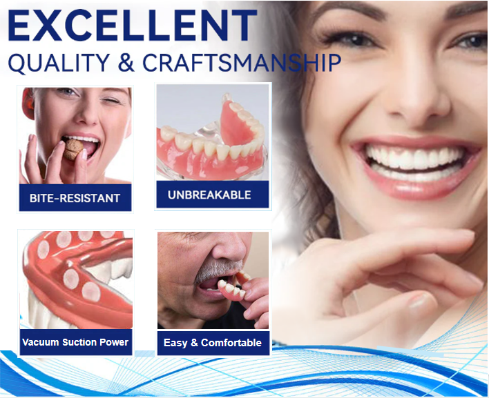 AQA™-New Generation Flexible Full Denture Solution(ADA recommended)(🎁Flash Sale - Don’t Miss Out)